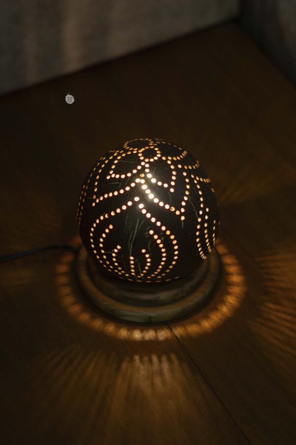 Coco Handcrafted Coconut Shell  Bed Lamp
